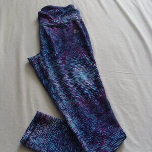 RBX Purple/Multi-Color Ankle Length ATHLETIC LEGGING Sz MEDIUM (28 Inseam)
